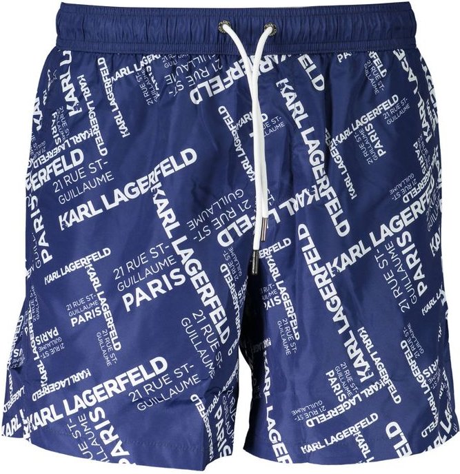Karl Lagerfeld Blu Polyester Herren Badeboxer