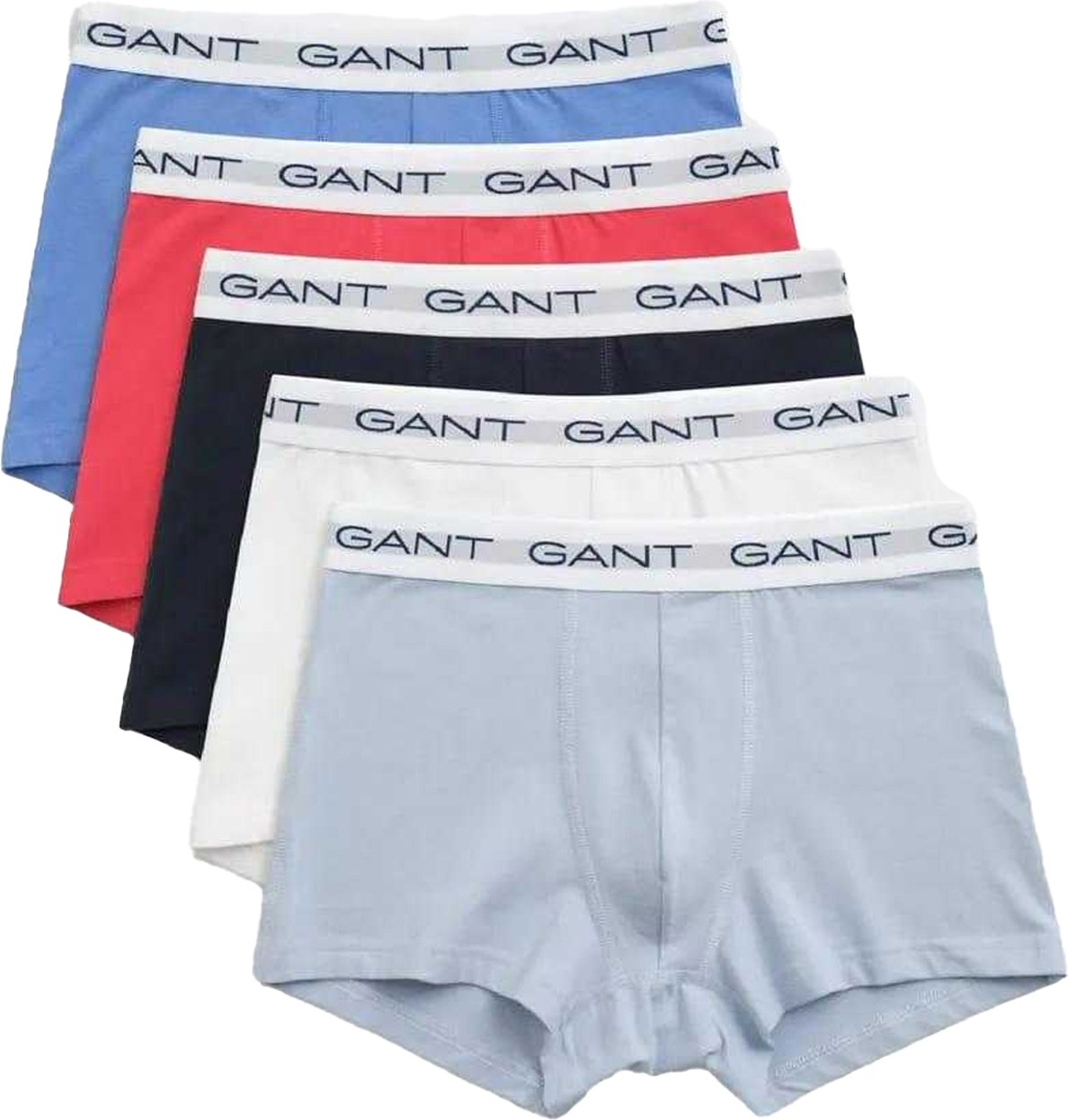 Gant - Boxershorts für Herren (5er-Pack) (Blau/Rot/Schwarz/Weiß/Grau)