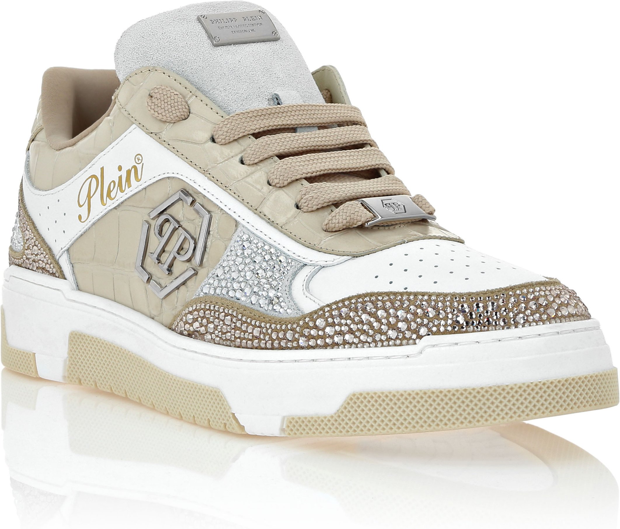 Low Top Sneakers Mix Strass Cocco