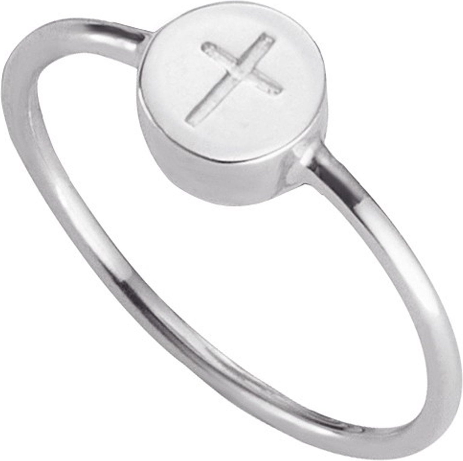 cai Ring 925/- Sterling Silber rhodiniert Kreuz