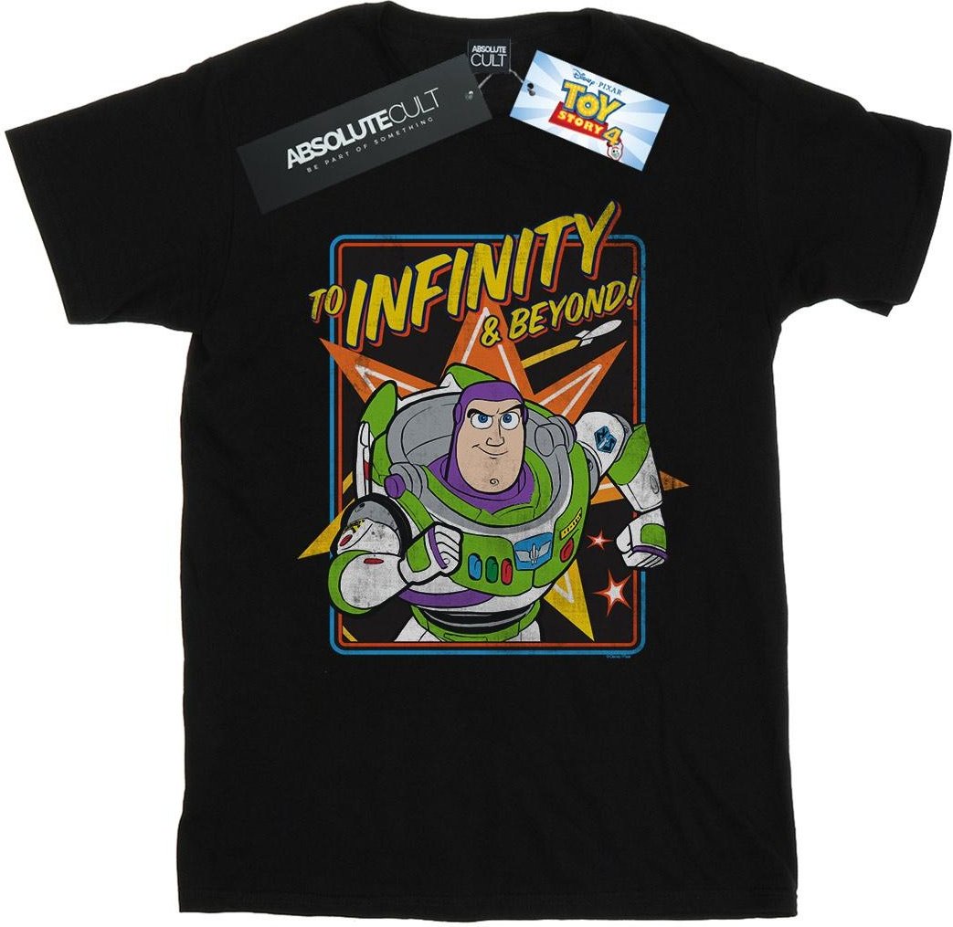 Disney Herren Toy Story 4 Buzz bis zur Unendlichkeit T-Shirt (schwarz)