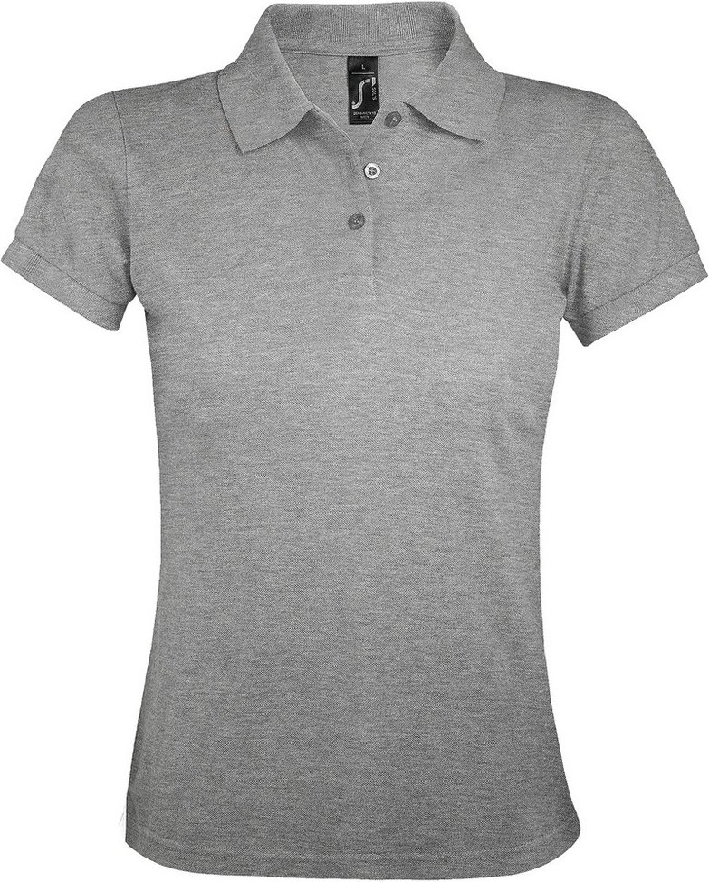 SOLs Womens/Ladies Prime Pique Polo Shirt (Grau meliert)