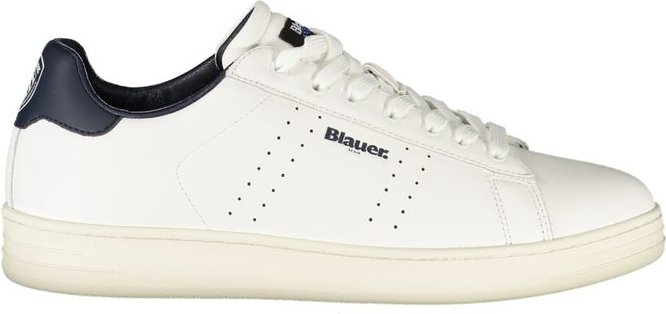 Blauer Weiße Polyurethan Herren Sneaker