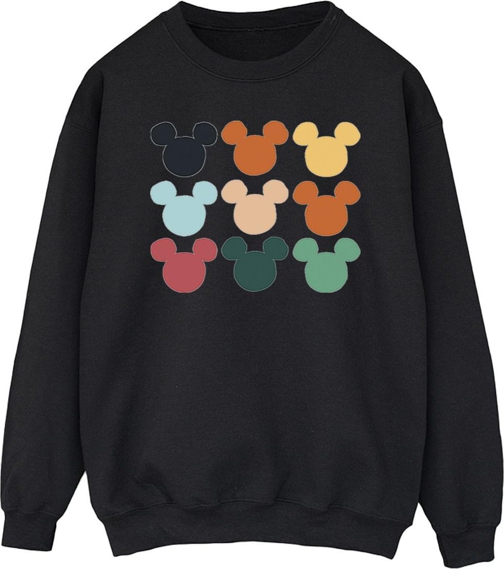 Thumbnail - Disney - "Mickey Mouse Heads Square" Sweatshirt für Herren (Schwarz)