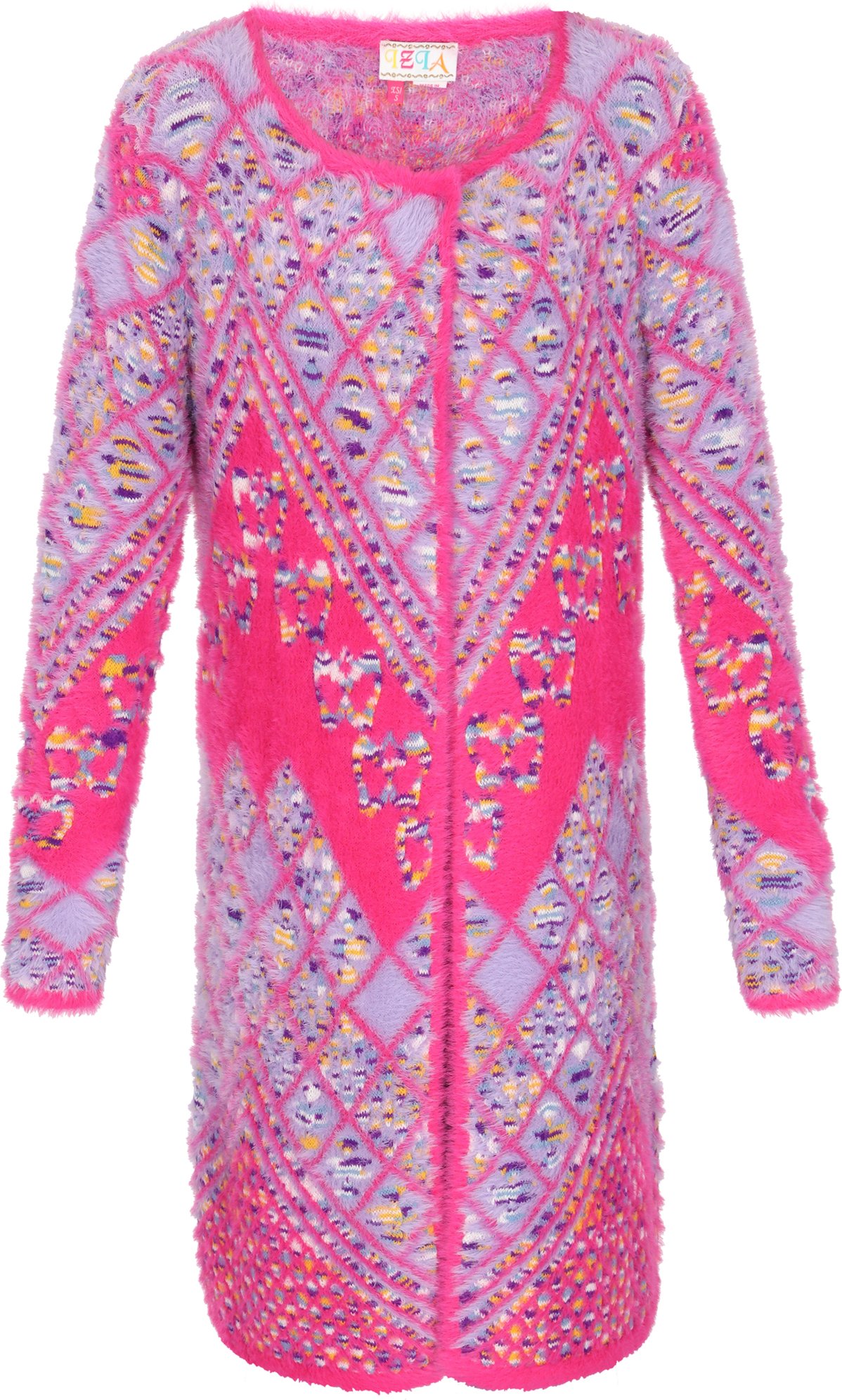 IZIA Strickjacke Frauen rosa mehrfarbig