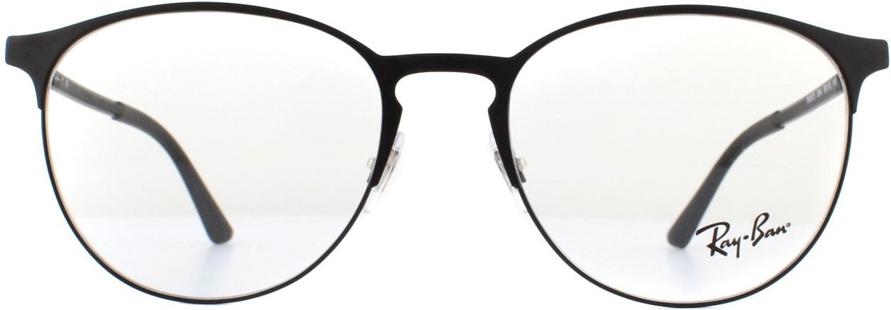 Ray-Ban Round Black Top On Matte Black Unisex Frauen Brillenfassungen