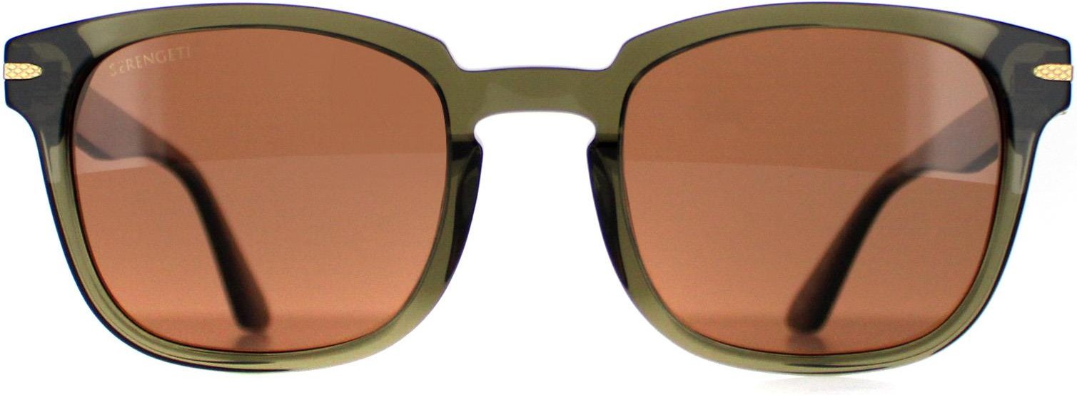 Serengeti Square Herren glänzend Kristall dunkelgrün Mineral polarisierte Fahrer Ethan