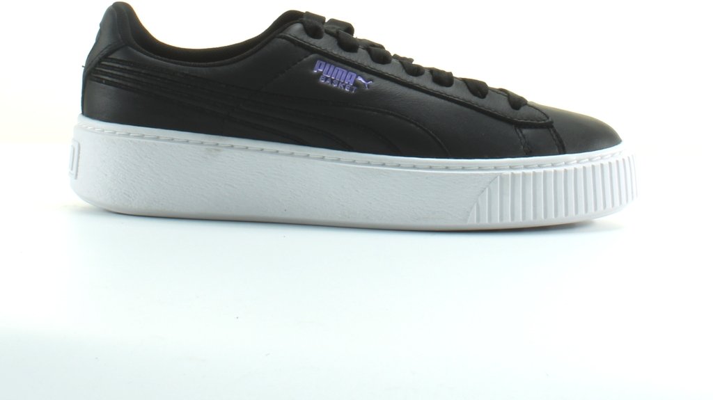 Puma -Bahnsteig Twilight Black Leder Damen Schnürungstrainer 369166 03