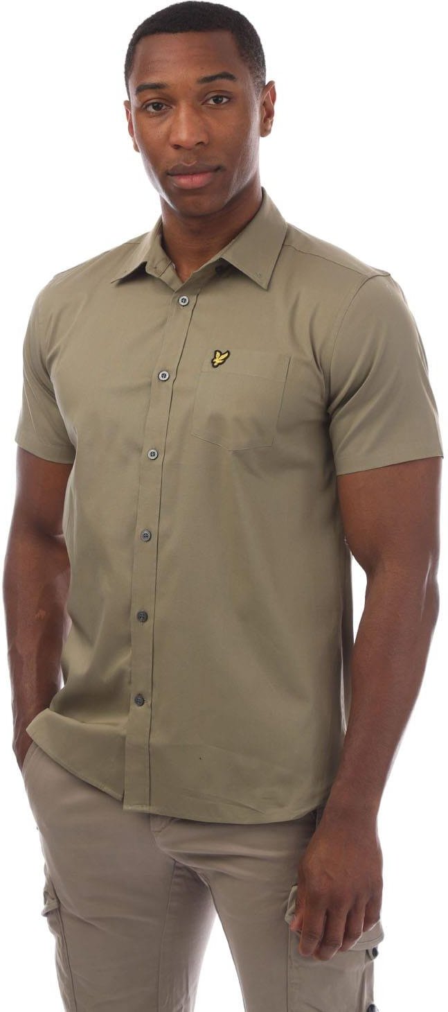 Lyle & Scott - Hemd für Herren Popelin kurzärmlig (Oliv)