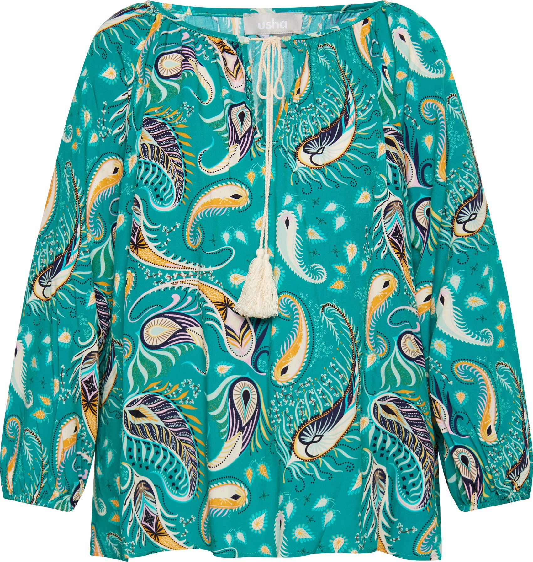 usha Blusenshirt Damen Türkis Mehrfarbig