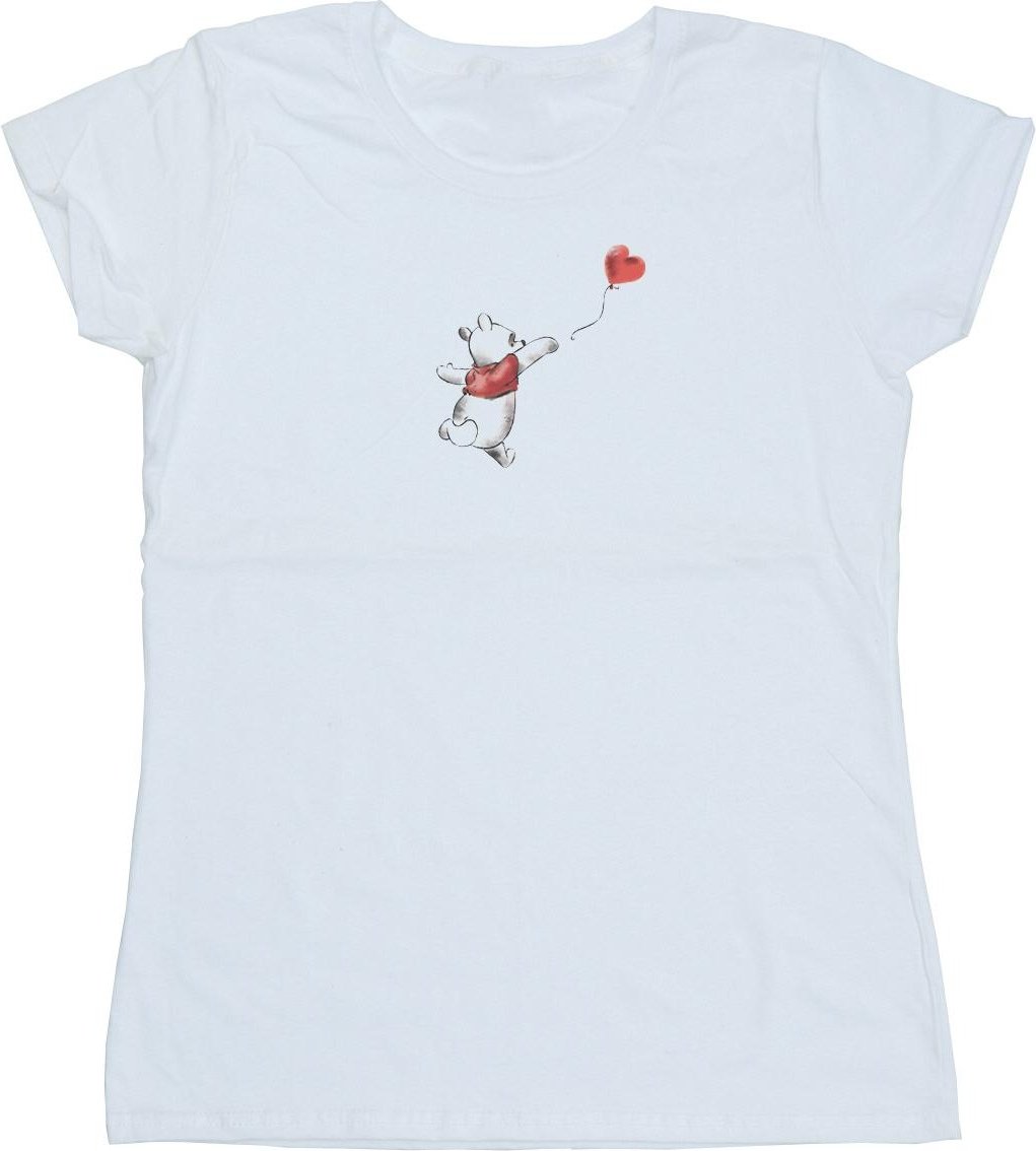Disney - "Winnie The Pooh Balloon" T-Shirt für Damen (Weiß)