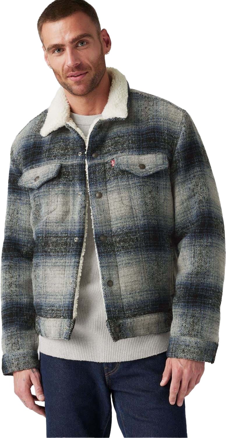 Levis - "Type III" Truckerjacke für Herren, Teddy, Langärmlig (Grau)
