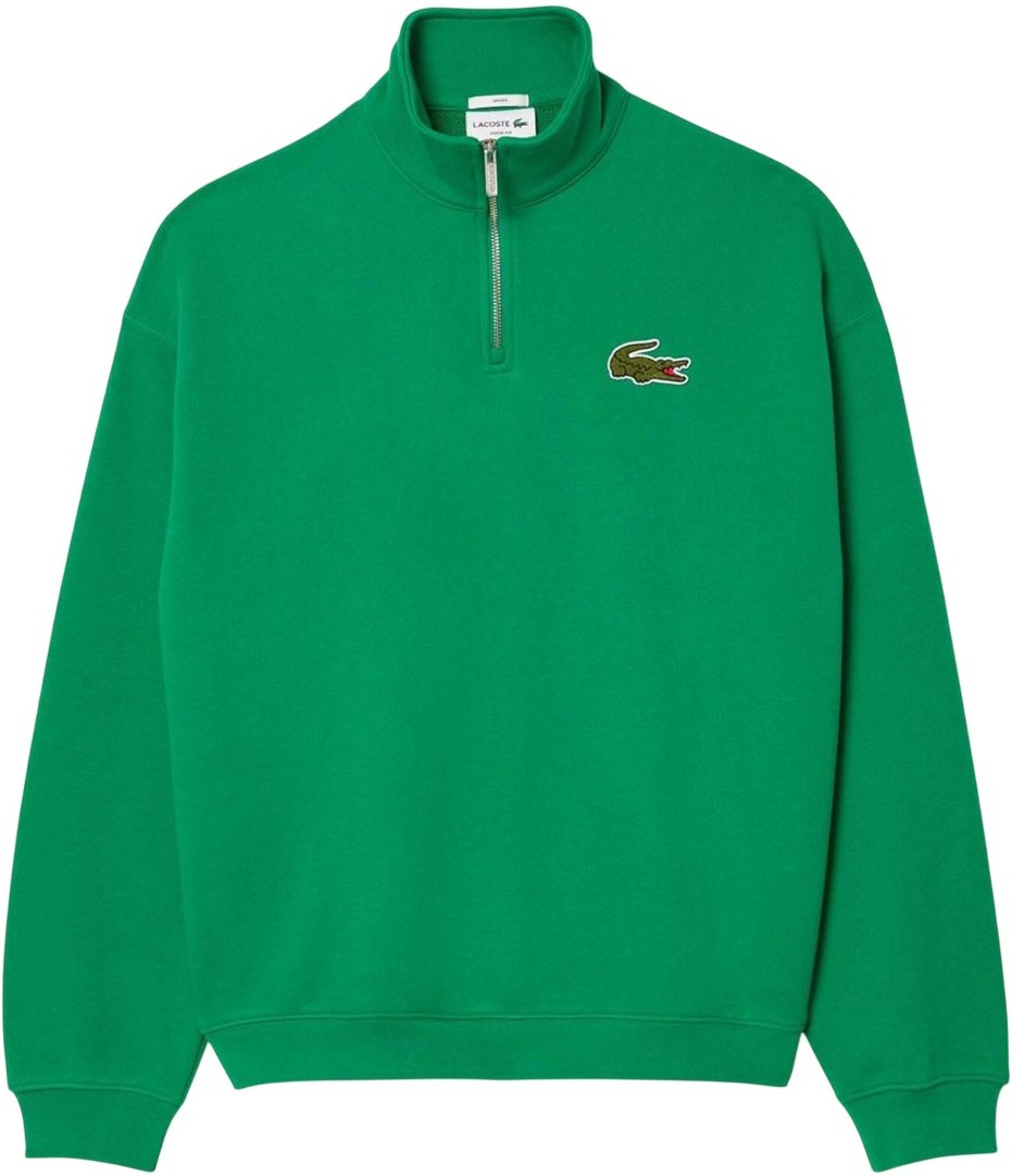 Lacoste - "Accent" Sweatshirt für Herren/Damen Unisex, Reißverschluss, lose Passform (Grün)
