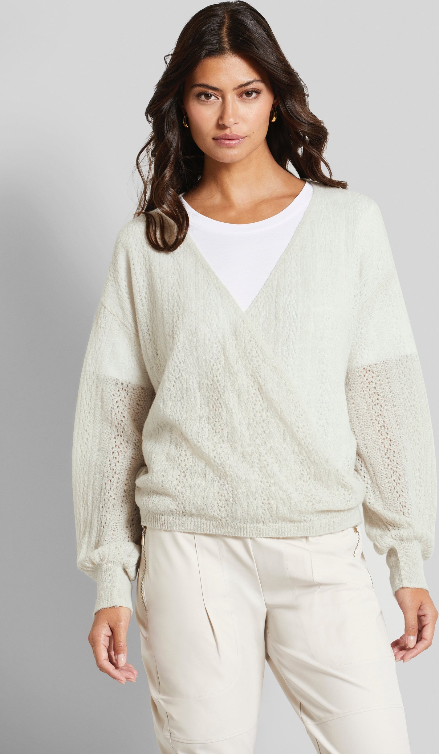 Bugatti Damen Wickelpullover ultra leicht