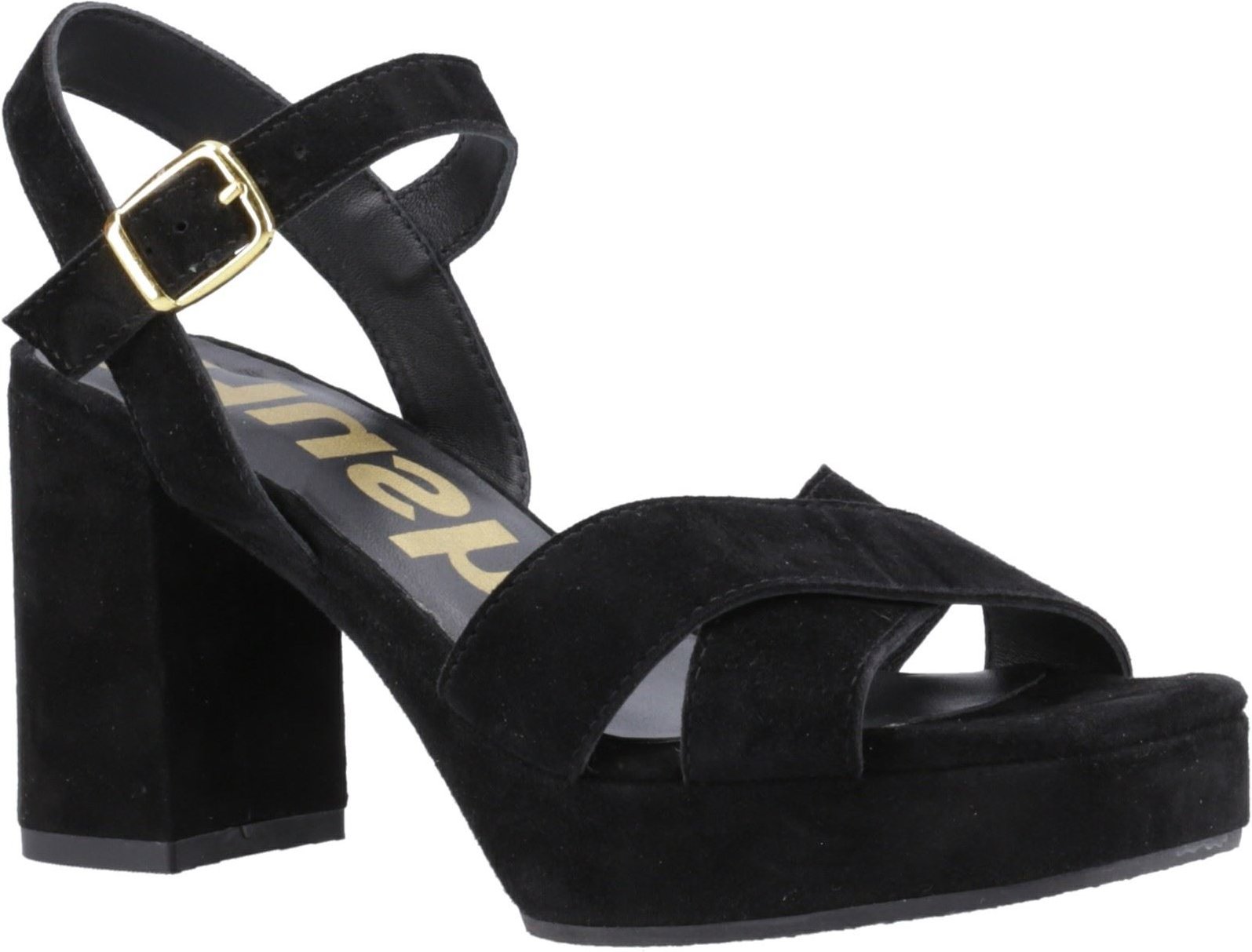 Hush Puppies Ophelia Damen Sandalen Aus Schwarzem Wildleder