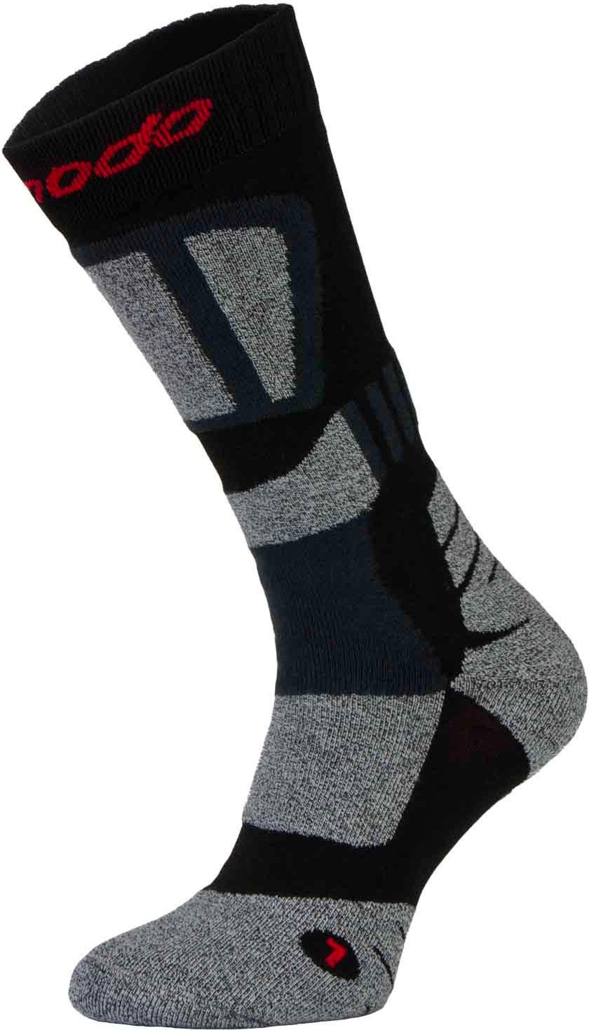 COMODO - Chaussettes Moto Trail | Homme et Femme Chaussettes pour Bottes de Moto - Gris Noir