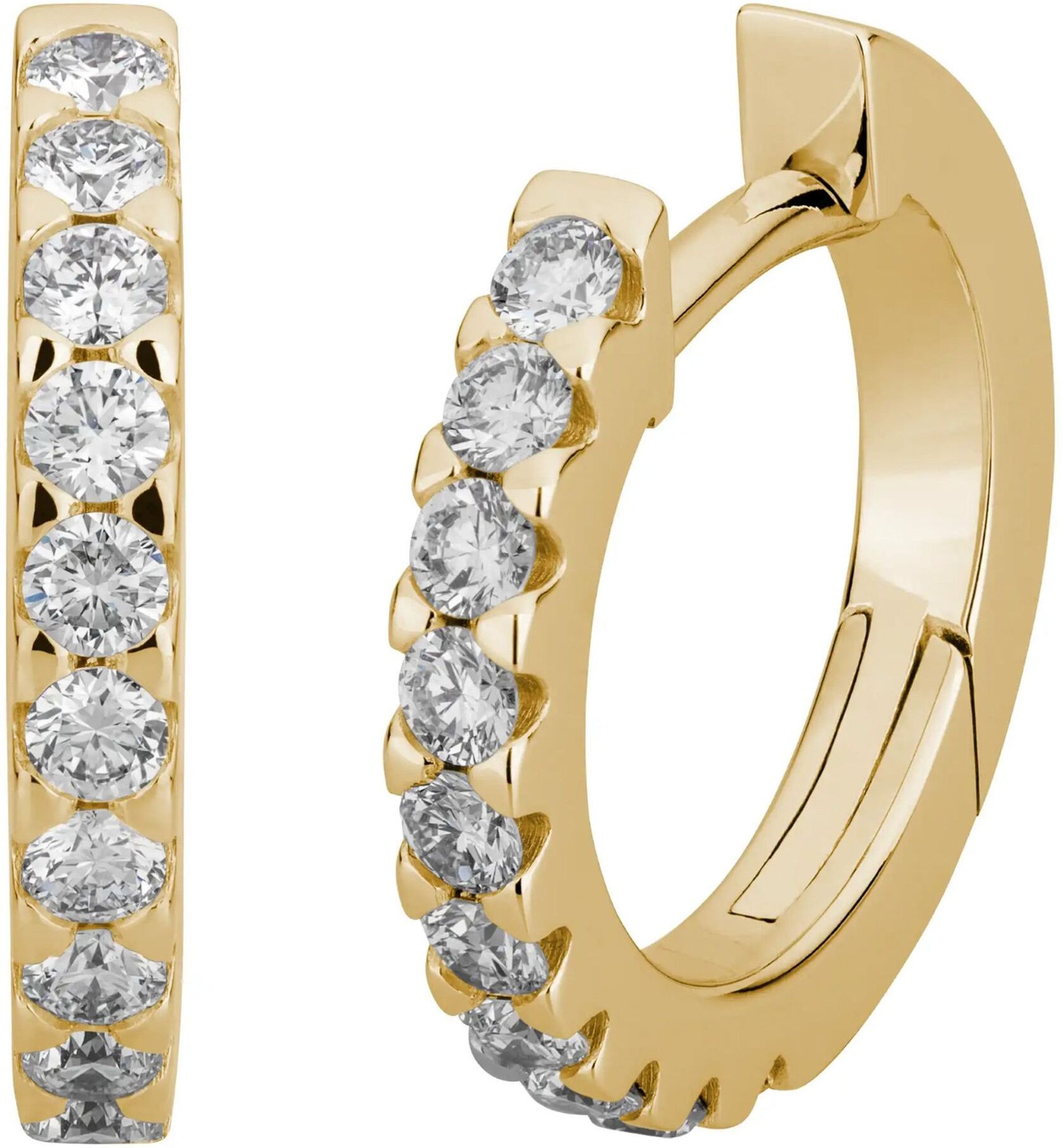 Lyomi Klappcreolen 585/-Gelbgold 20 synth. Diam. 0,47ct.