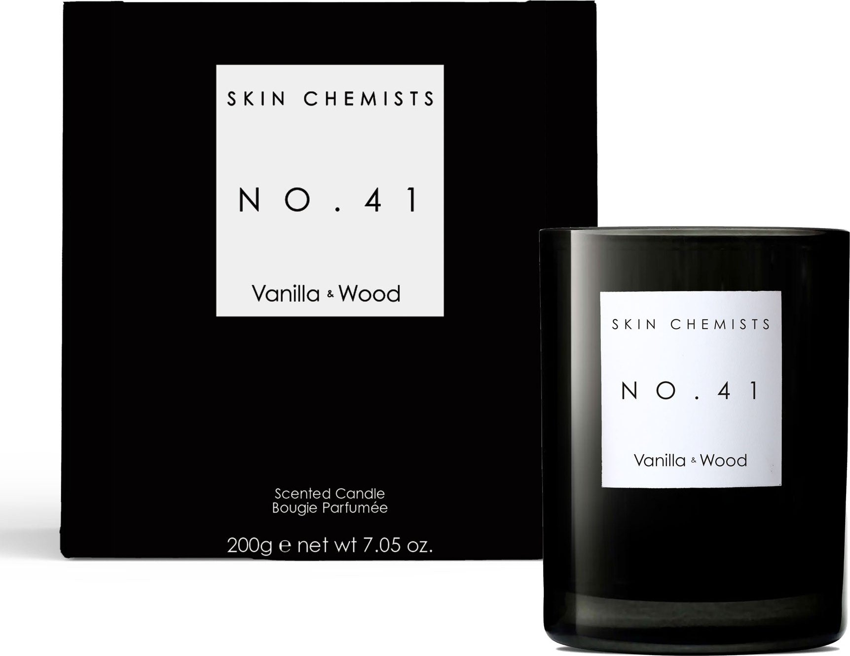 skinChemists No.41 Vanille & Holzkerze 200g