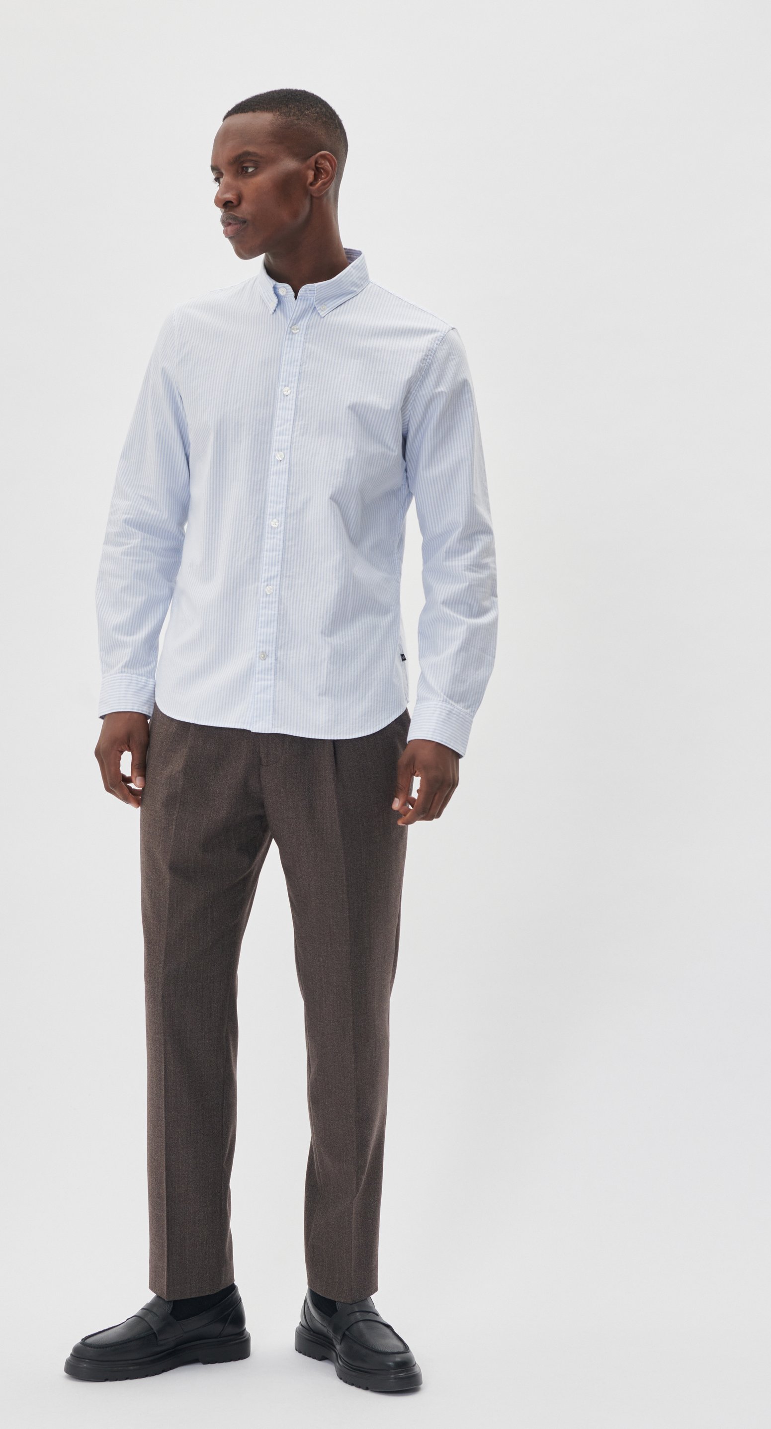 Langarm - Hemd MAtrostol Gerade Passform blue