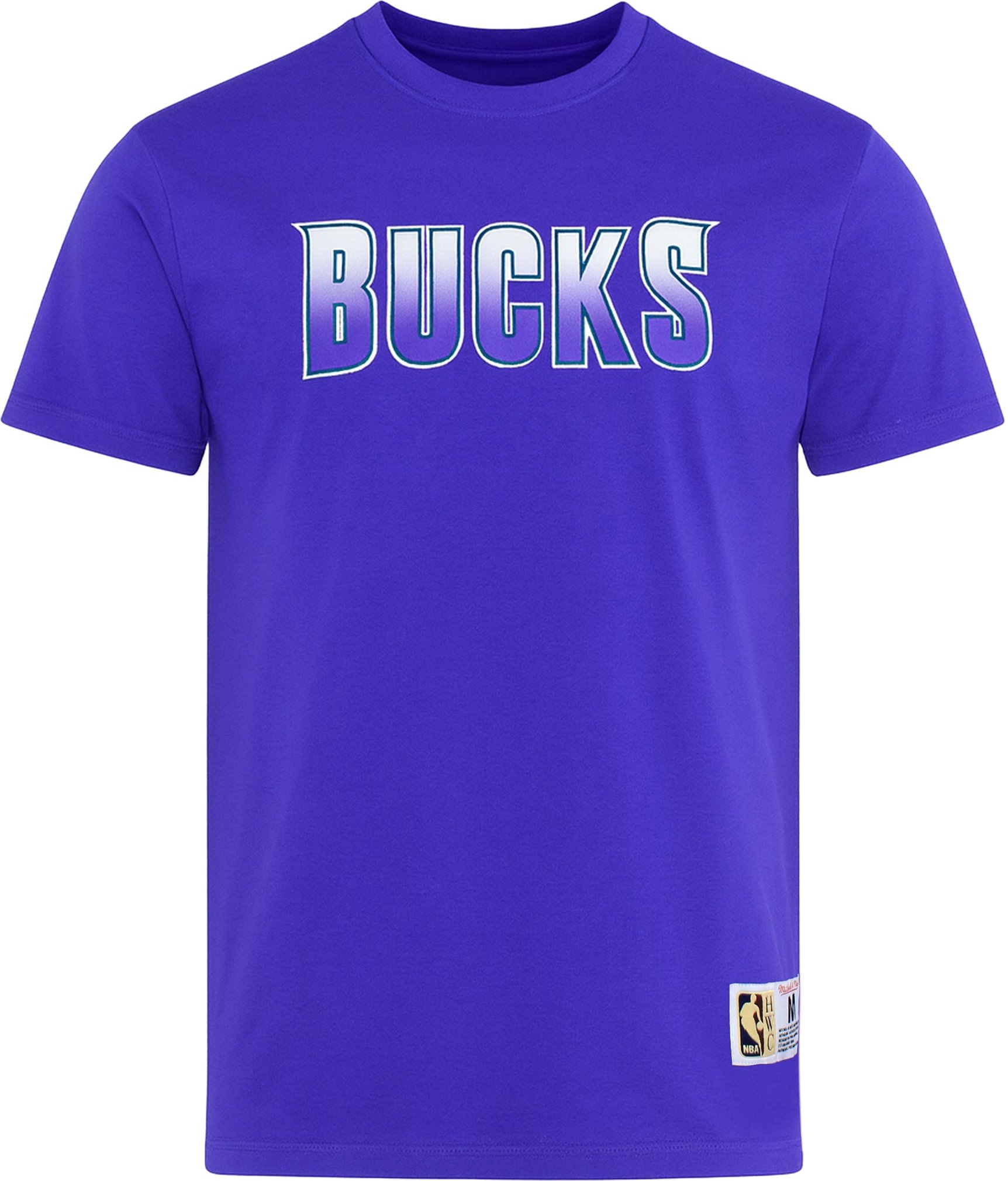 Mitchell & Ness NBA Milwaukee Bucks Origins Herren Blau T-Shirt