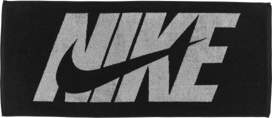 Nike - Handtuch, Jacquard, Grafikdruck (Schwarz/Weiß)