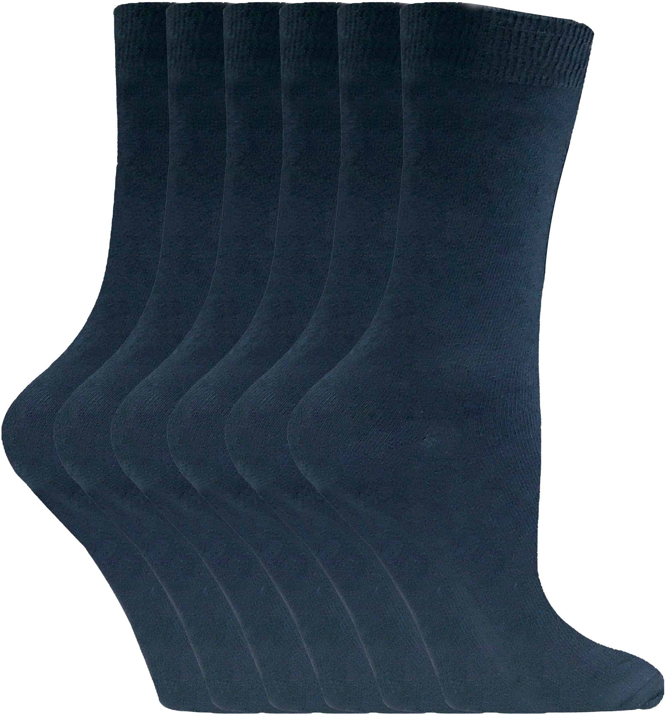 Sock Snob - 6 Paar Damen einfarbige Baumwollsocken