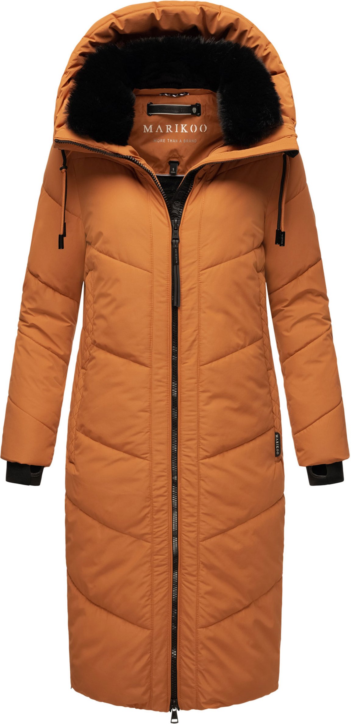 Marikoo Damen Winterjacke Nadaree – lang, warm & mit Kapuze