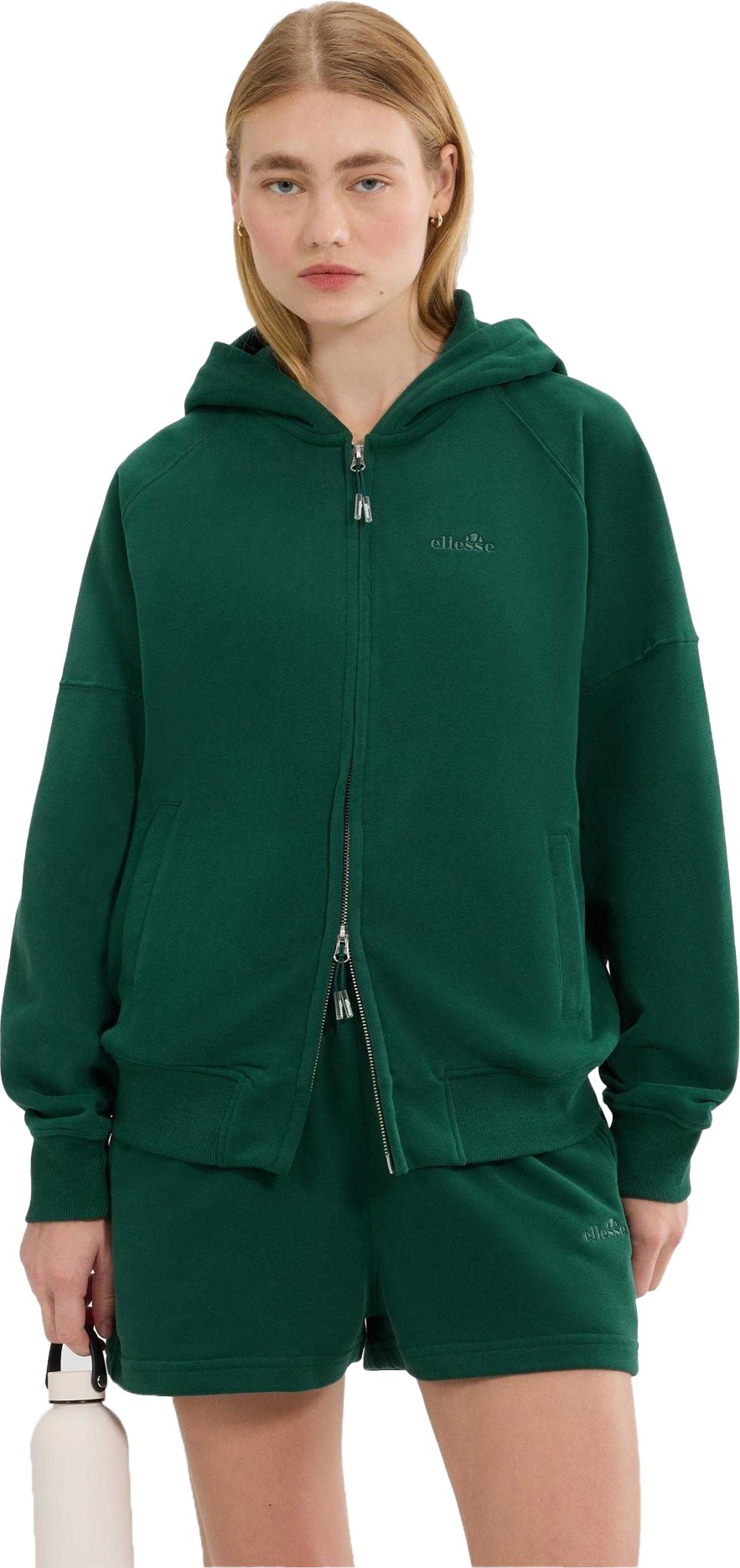 Ellesse - "Pianella" Hoodie mit durchgehendem Reißverschluss für Damen (Dunkelgrün)