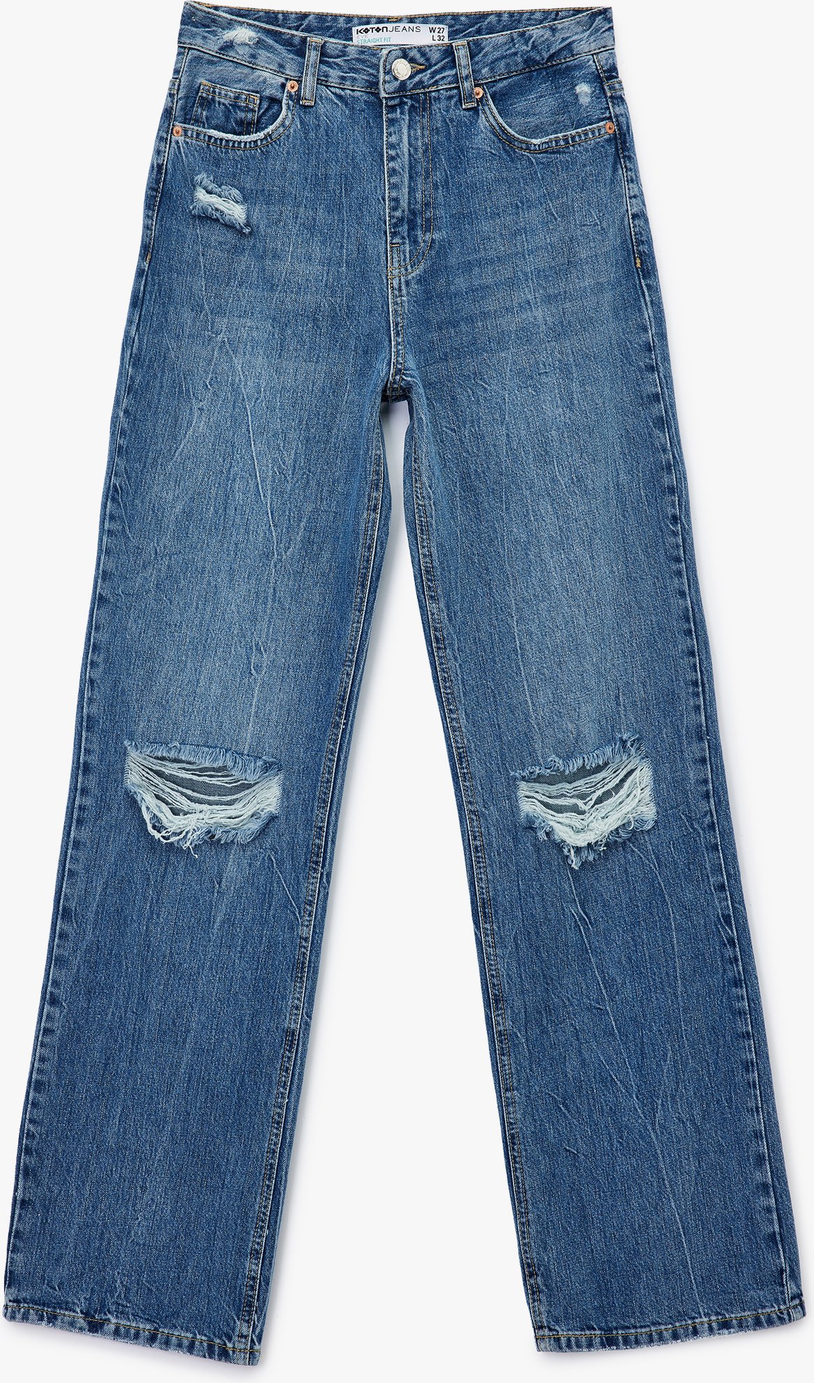 Koton HOSEN Straight Fit Jeans Mit Rissen