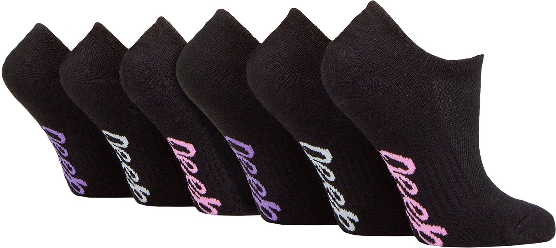 Damen 6er-Pack Bambus No-Show Socken | Unsichtbare Socken mit Fersenhalt