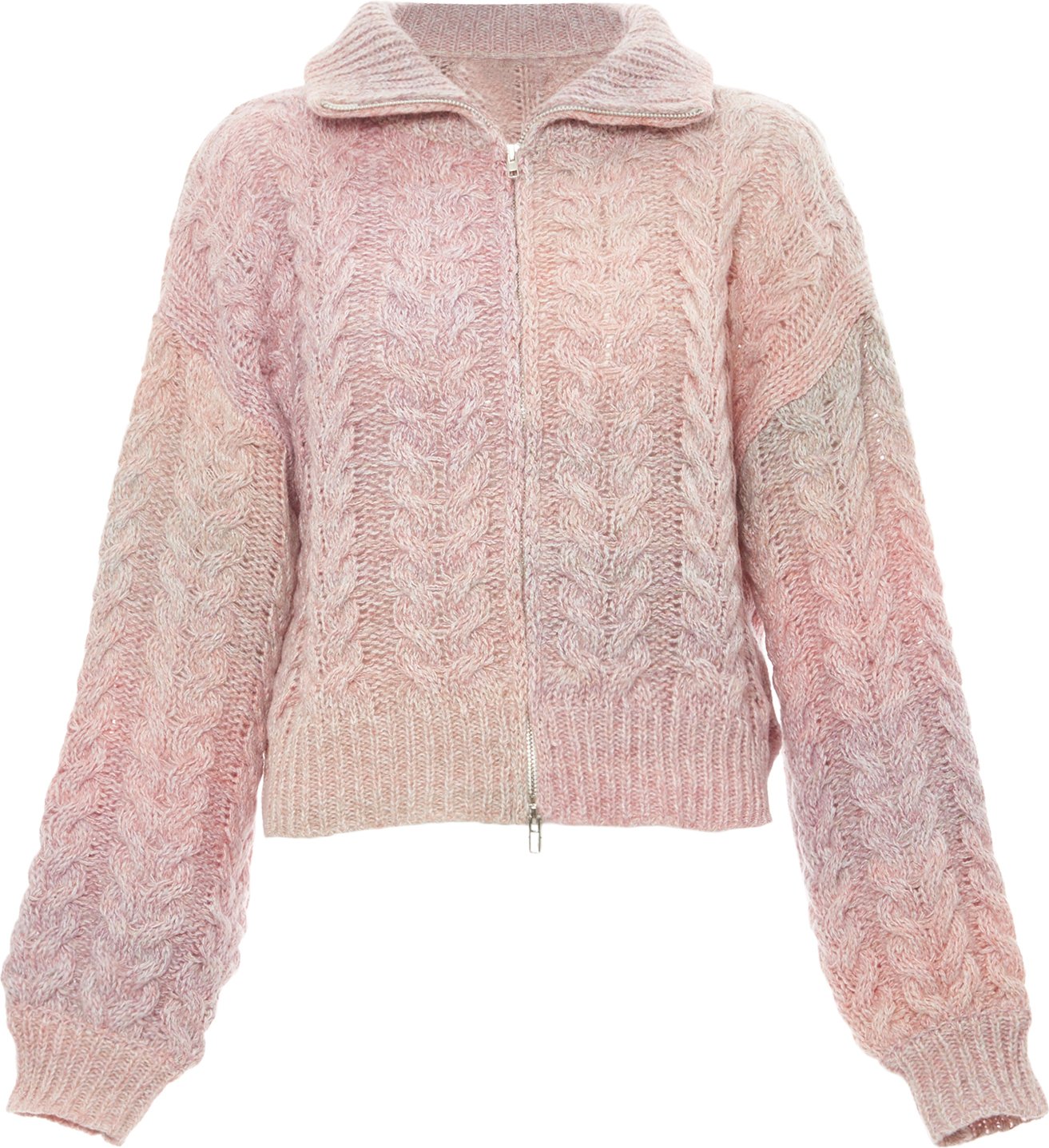 Mymo Strickjacke Damen rosa gelb