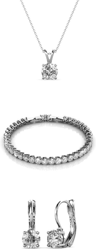 Runde Venus-Sets - Silber und Kristall