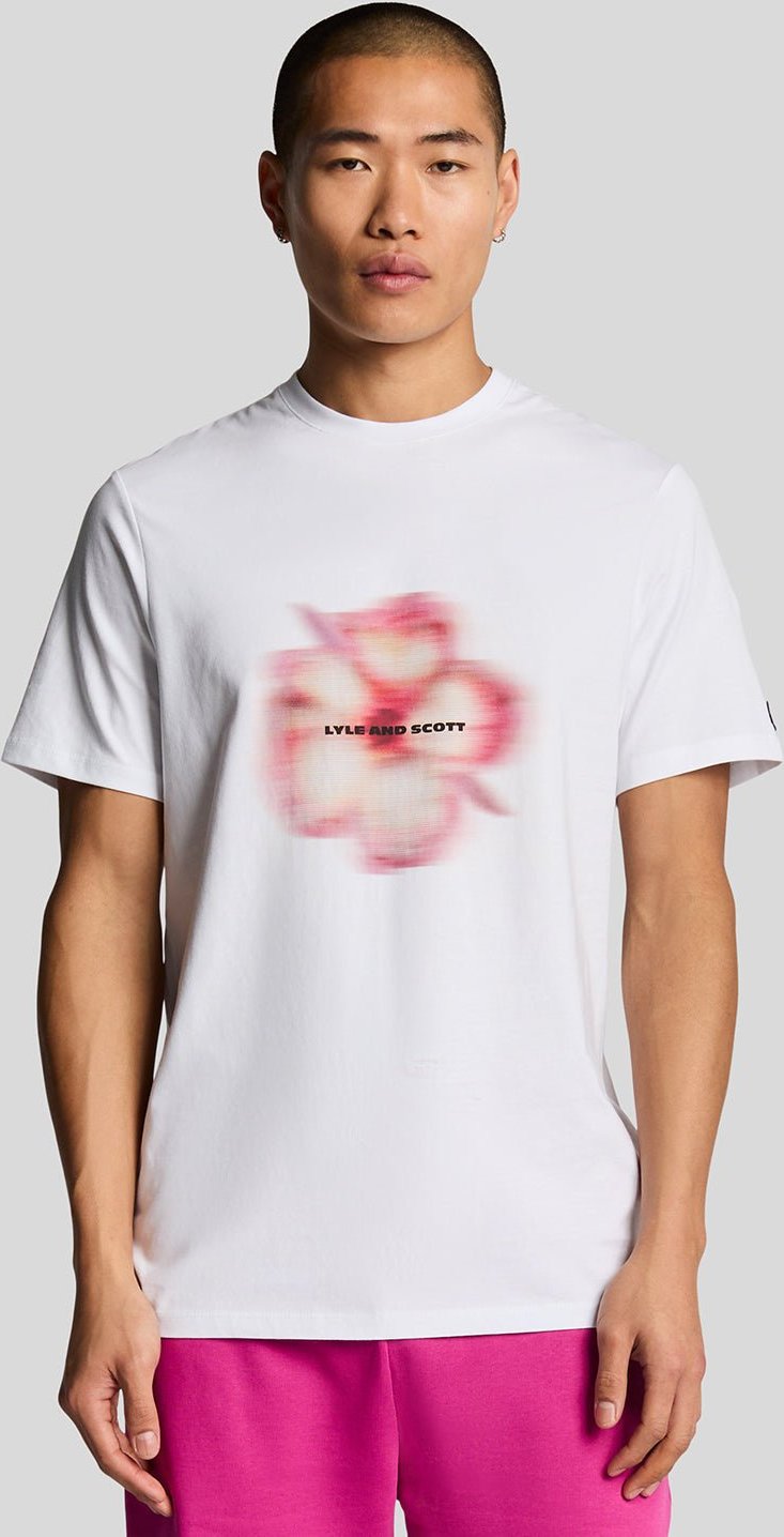 Thumbnail - Lyle & Scott Motion T-Shirt mit Blumengrafik – Weiß