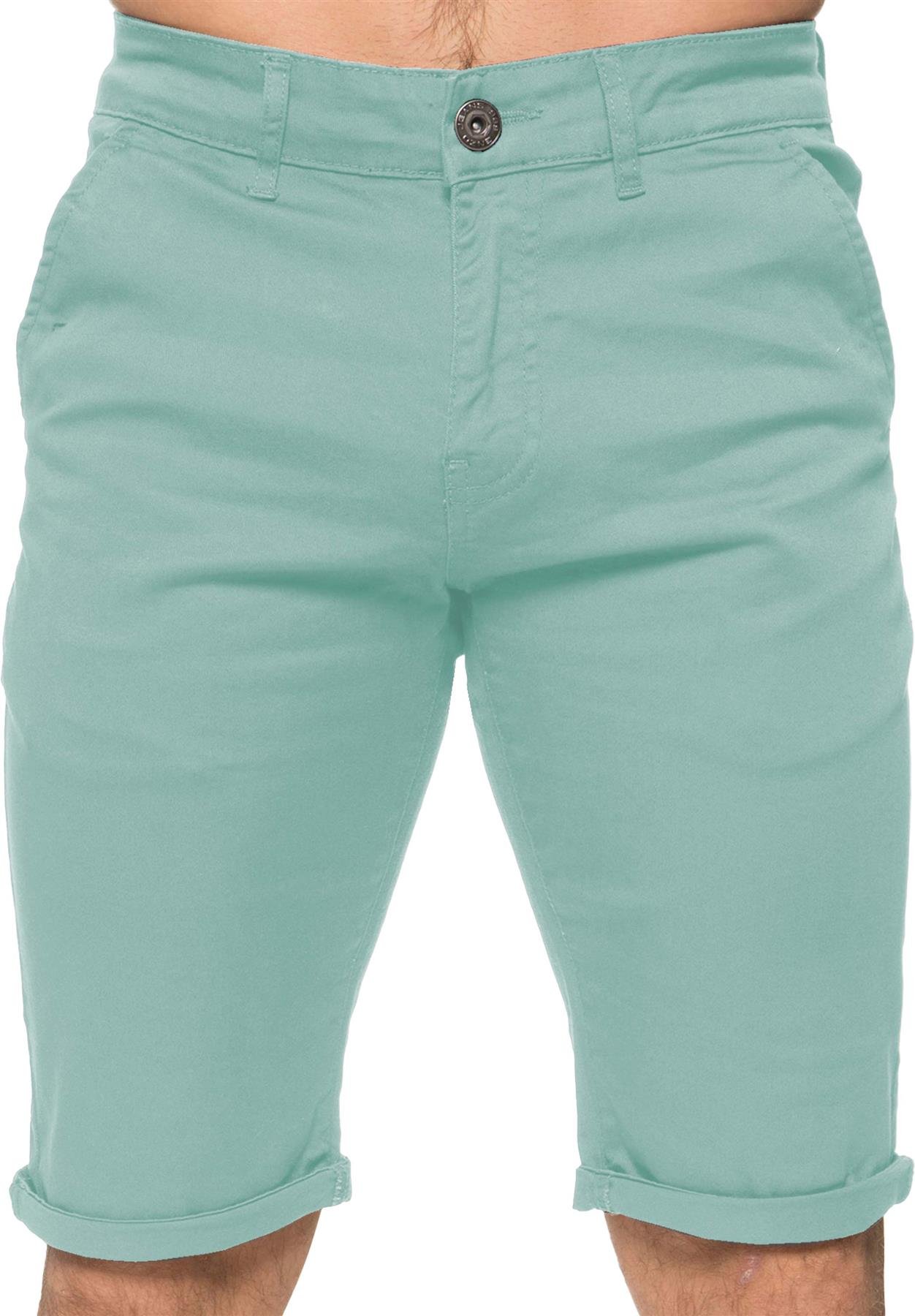 Enzo Herren Slim Fit Stretch Chino Shorts