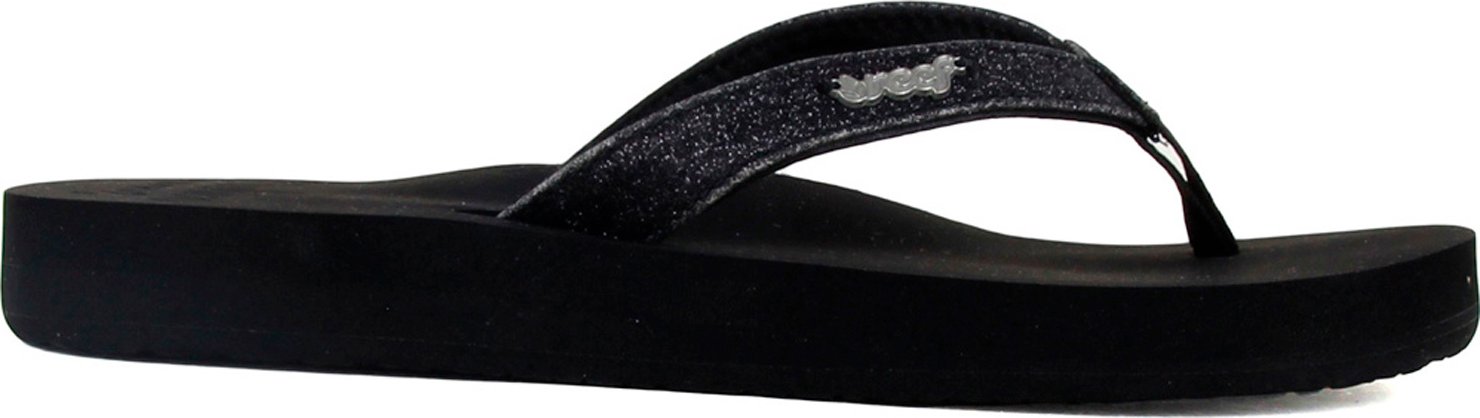 REEF STAR KISSEN FLIP FLOPS SCHWARZ