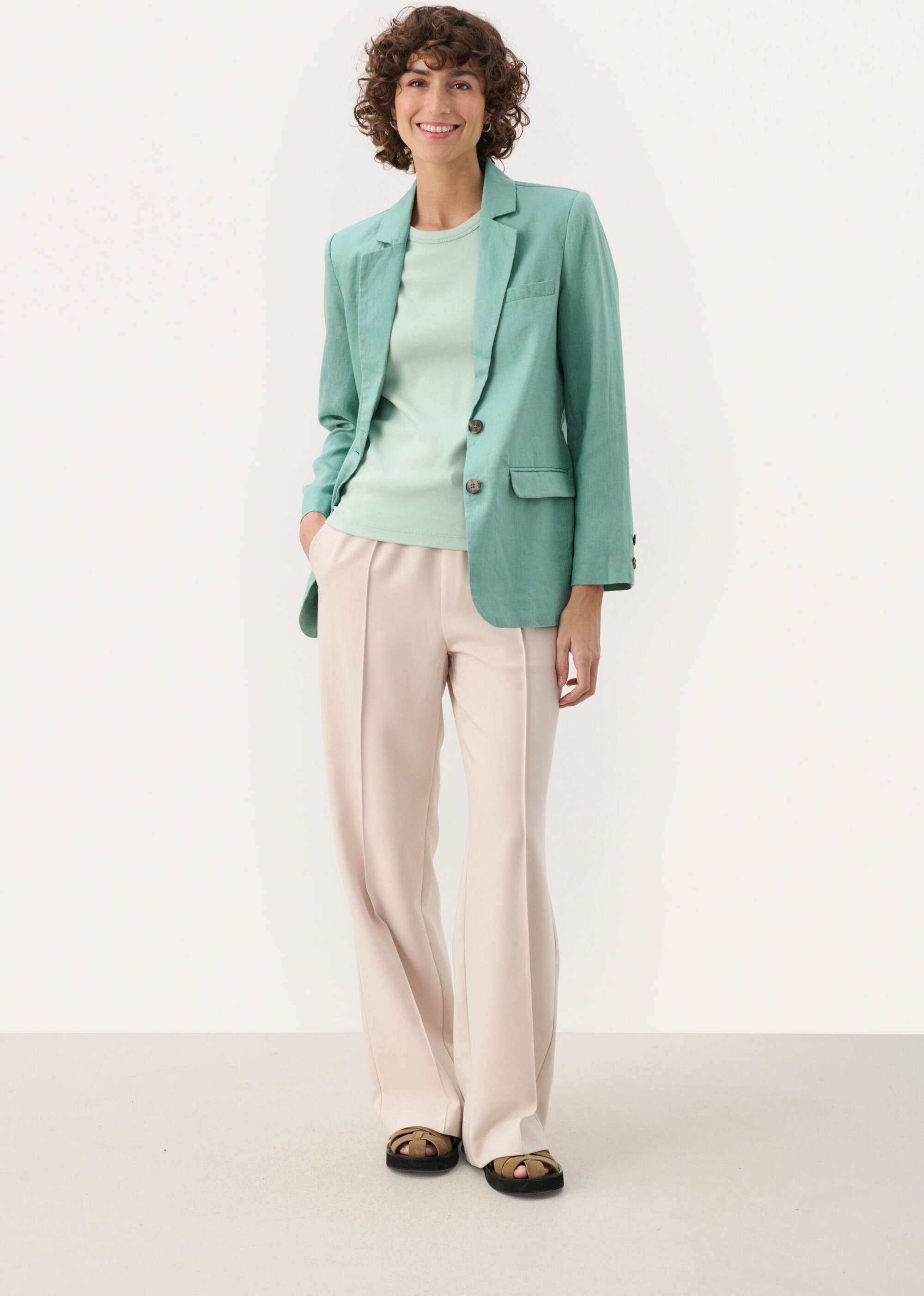Thumbnail - Blazer Gerade Passform Feldspar green