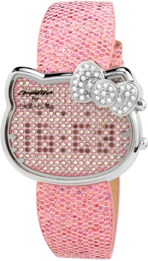 Hello Kitty Pink Glitzer Uhr