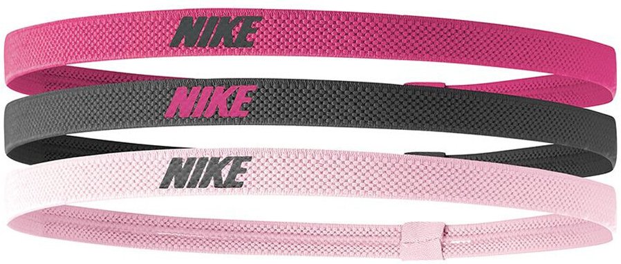 Nike - "Mixed Width" Stirnband (3er-Pack) (Pink/Grau)