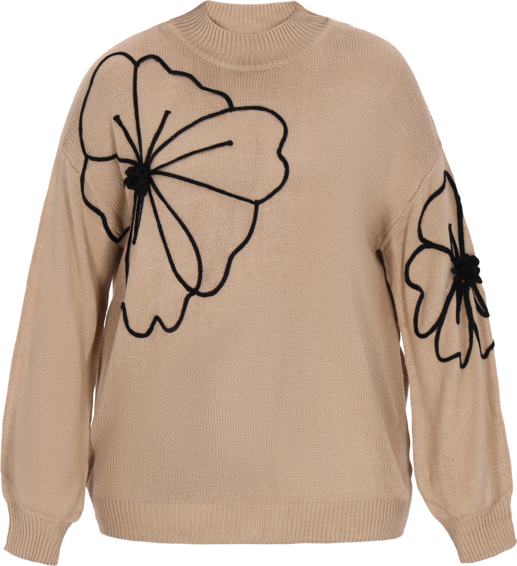 FELIPA Pullover in Übergröße Frauen braun