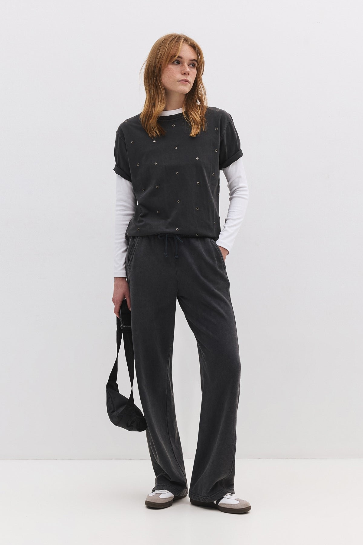 Hose mit weitem Bein und elastischem Bund