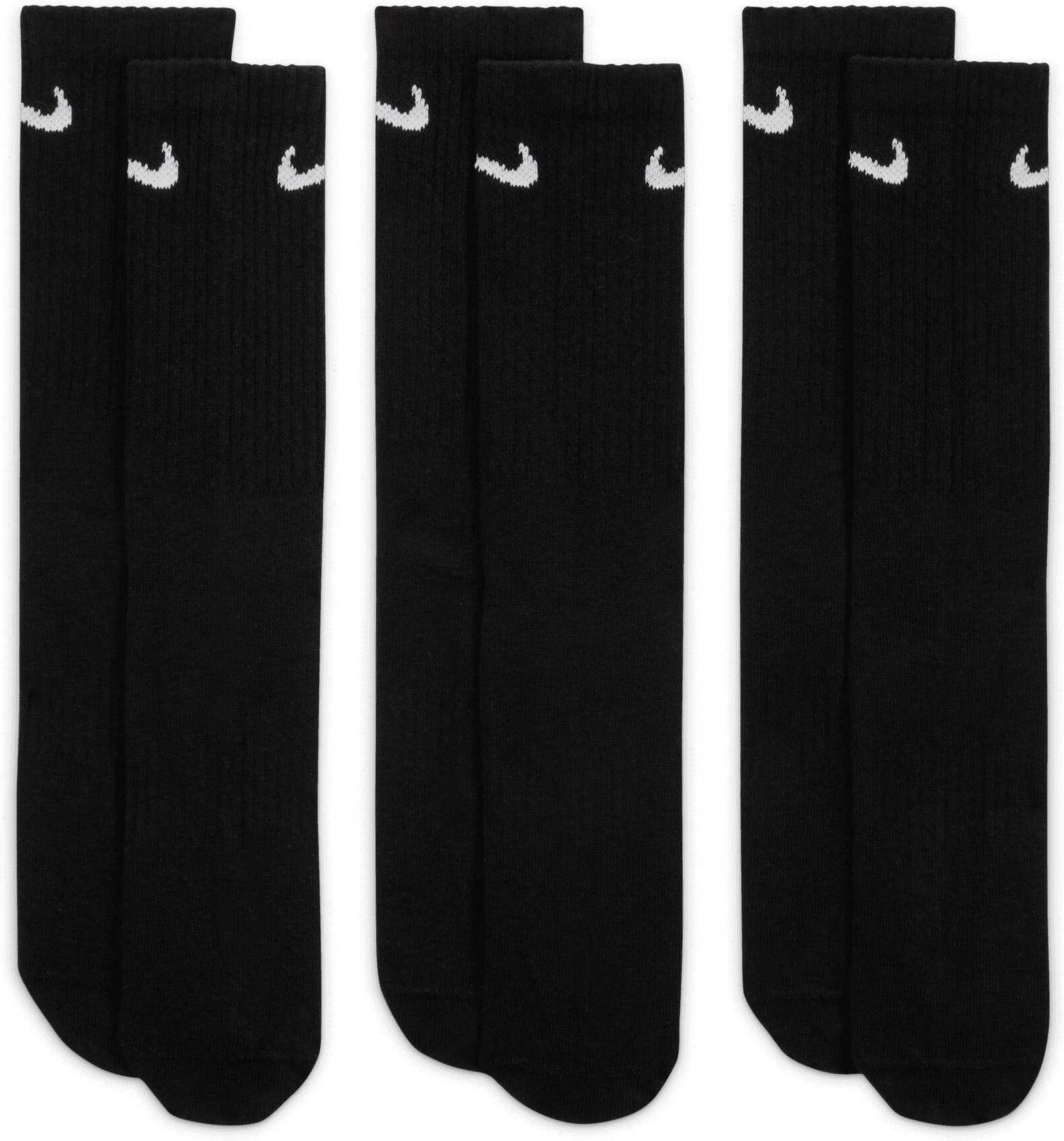 Nike - Socken für Herren/Damen Unisex, Leicht, Alltag (3er-Pack) (Schwarz)