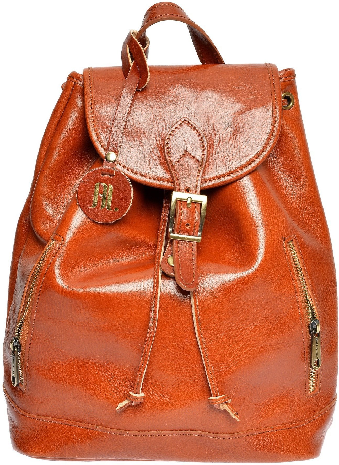 Anna Luchini Braune Lederhandtasche