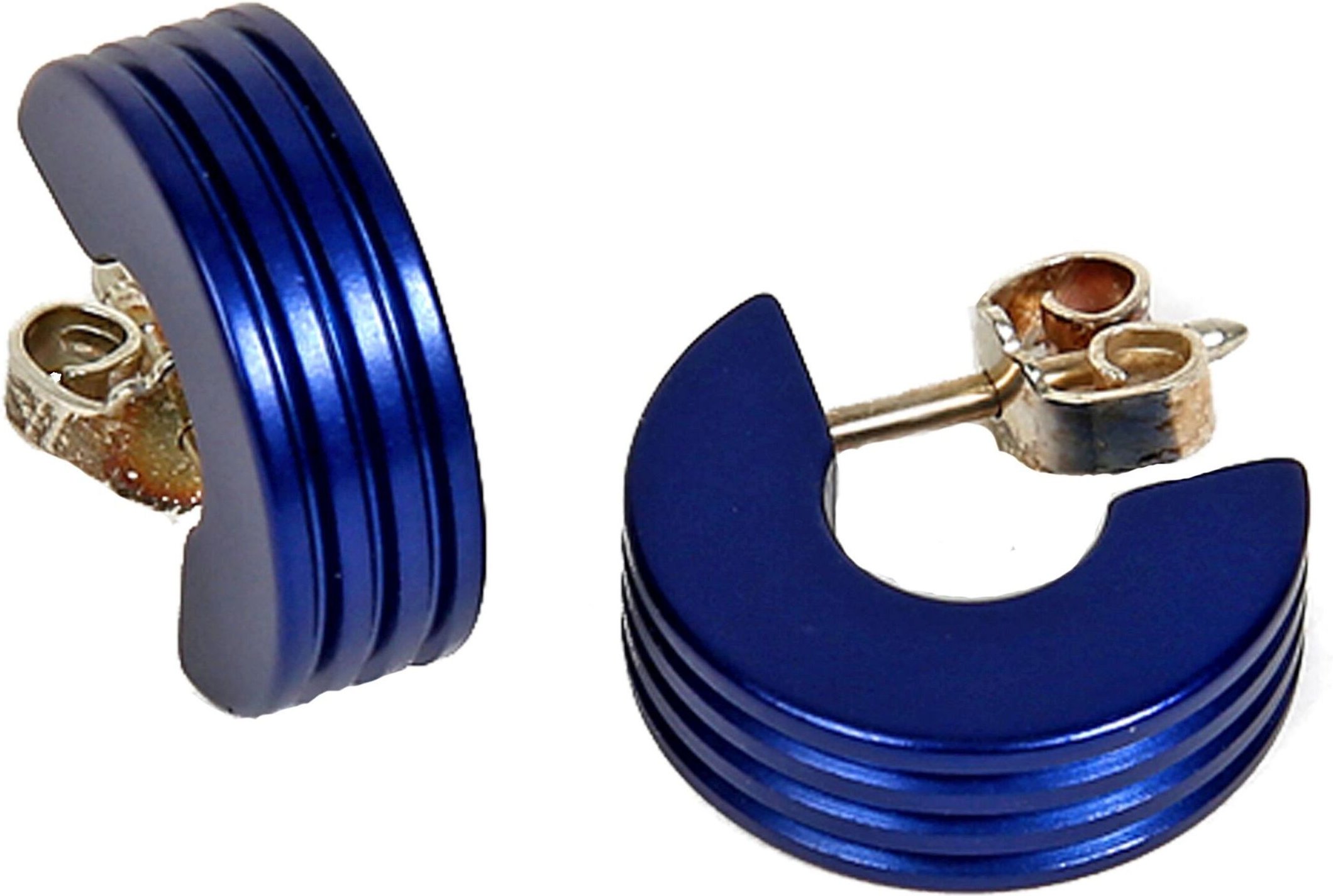 DeMarie Ohrringe eloxiertes Aluminium blau