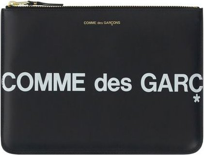 Comme Des Garçons Schwarzes Kalbleder Bos Taurus Wallet