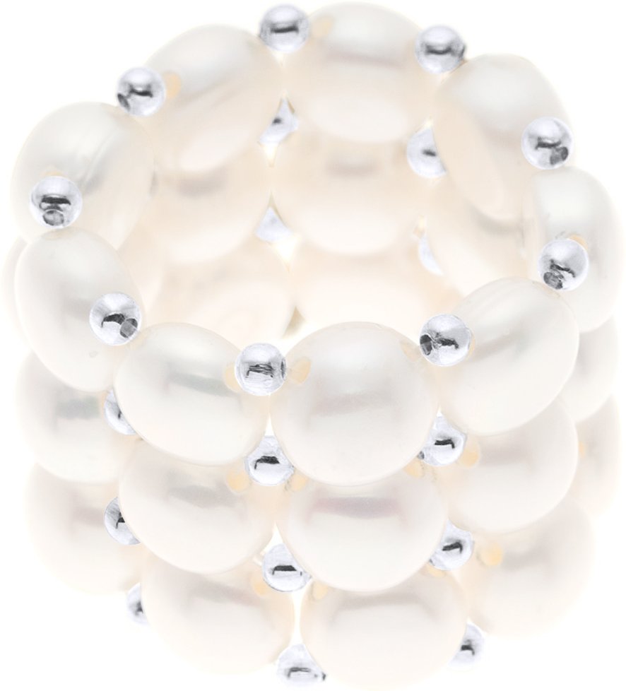 DIADEMA - Ring - Echte Süßwasserperlen - Weiß