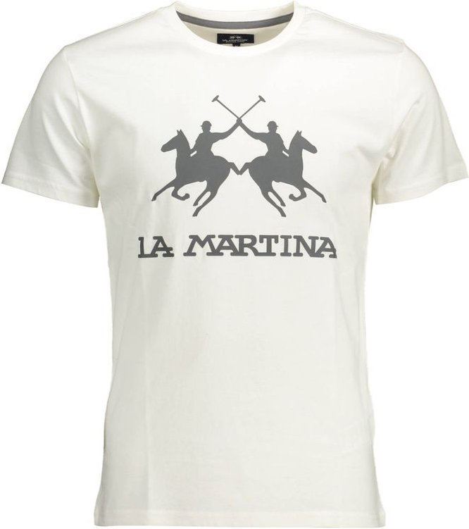 Thumbnail - La Martina Bianco Baumwolle Herren T-Shirt