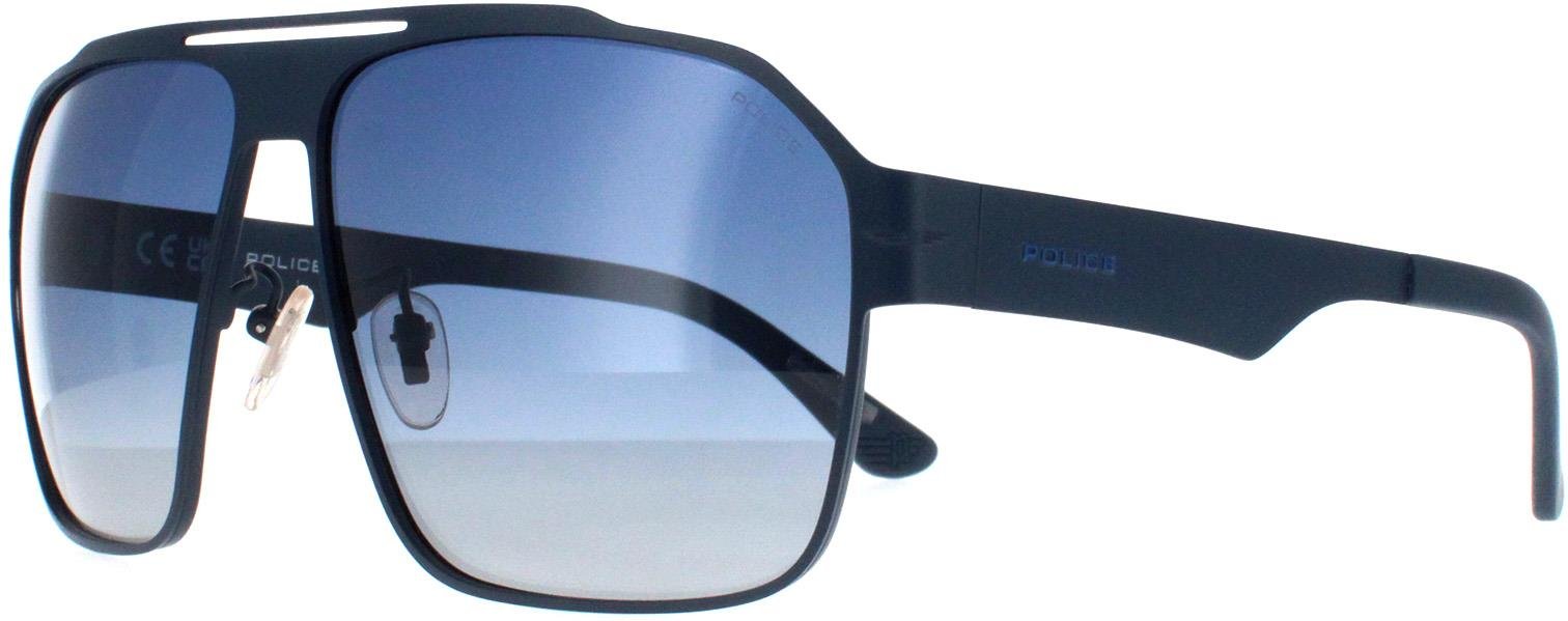 Thumbnail - Polizei Pilotenbrille Herren Matte Blau Blauverlauf SPLL08 Summit 1
