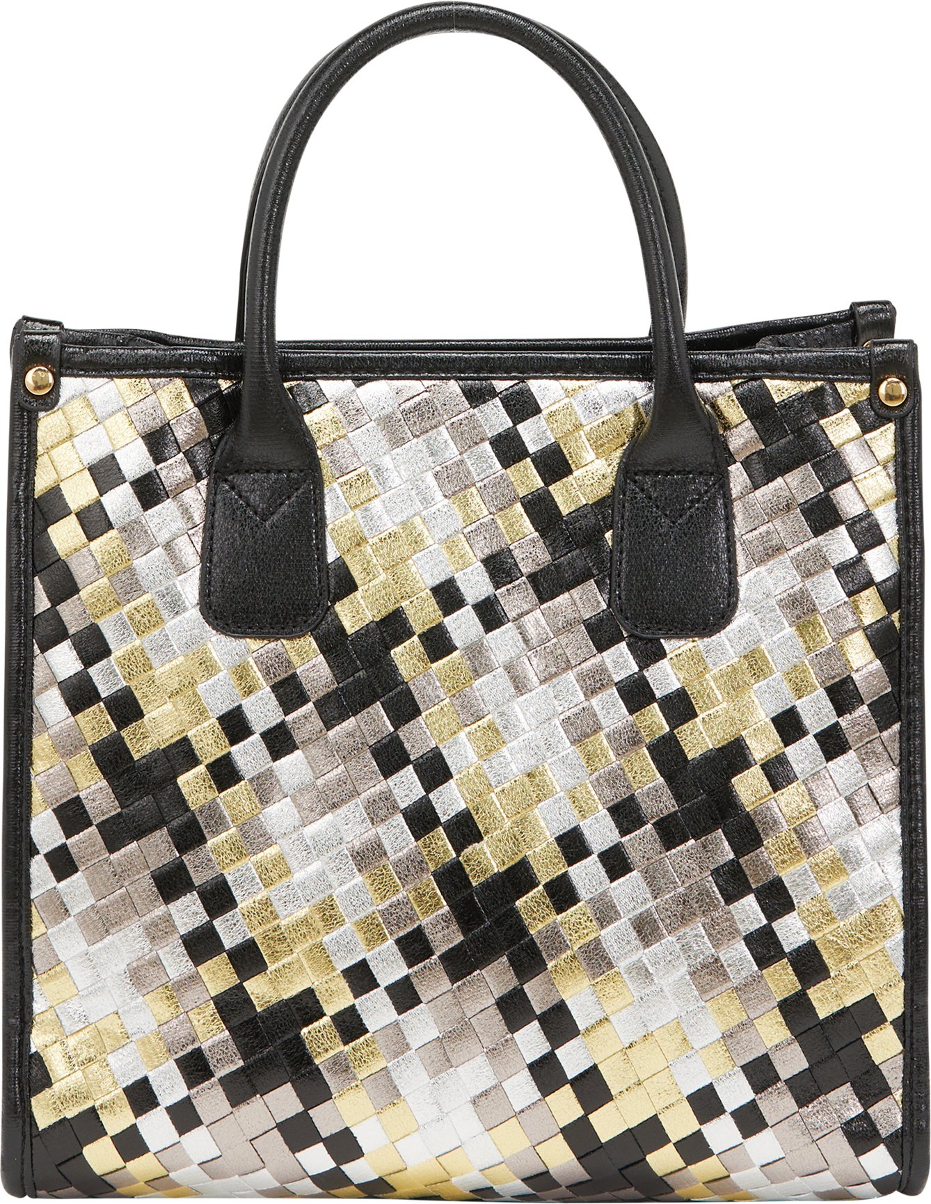 Faina Einkaufstasche Einkaufstasche Frauen Weiß Schwarz Gelb