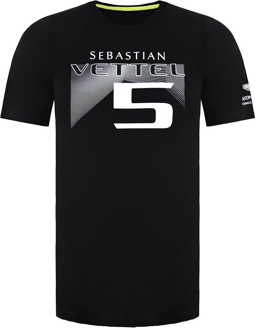 Aston Martin F1 Sebastian Vettel Fahrer Herren Black T-Shirt