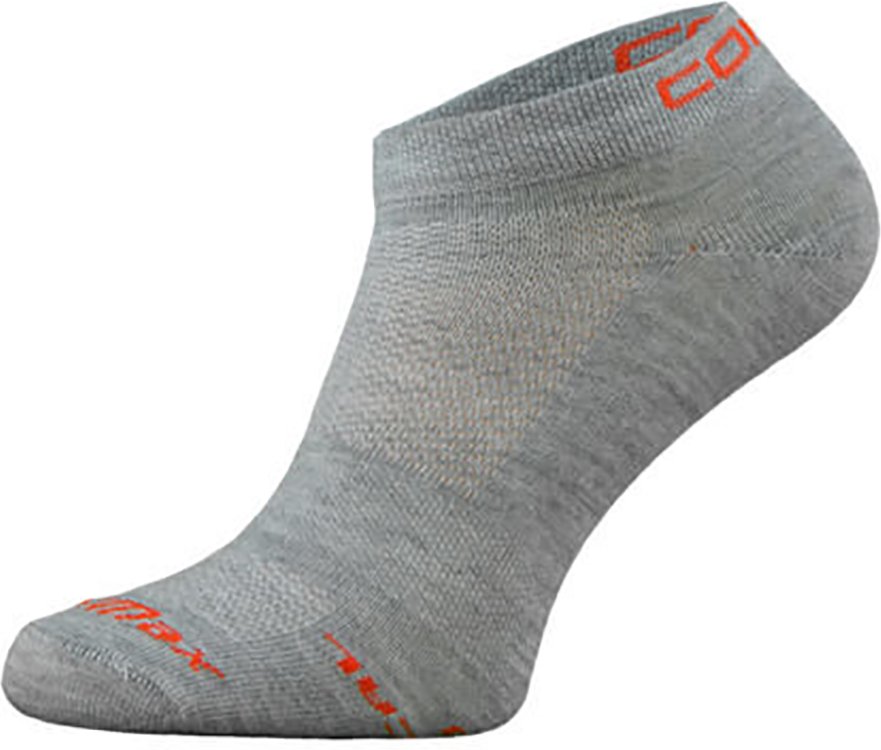 COMODO - Compressport Chaussettes Running | Basses | Coolmax | Renforcées - Gris